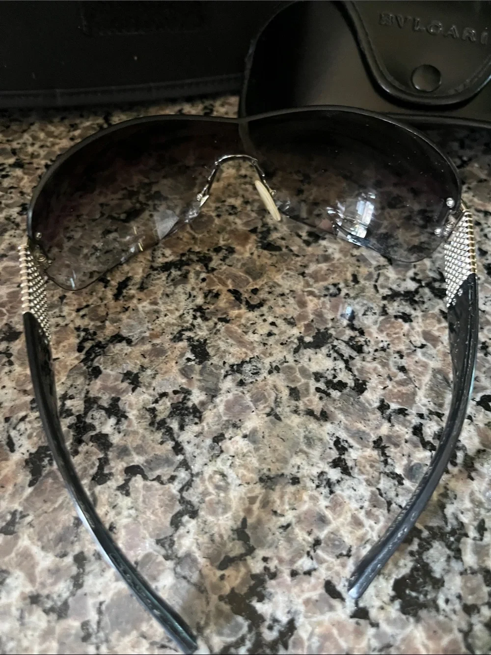Bvlgari Sunglasses Swarovski Crystals w/ Case